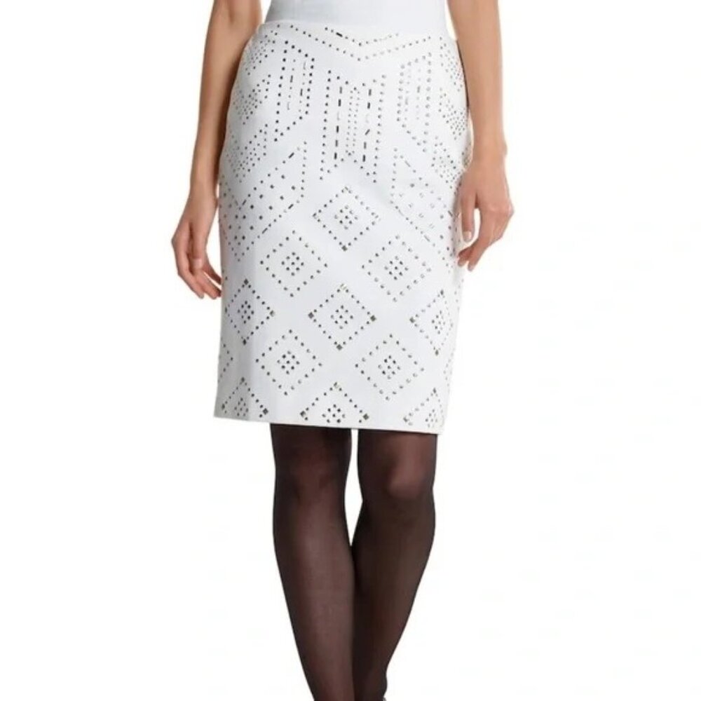 White House Black Market Skirt Studded Ponte Pencil Skirt